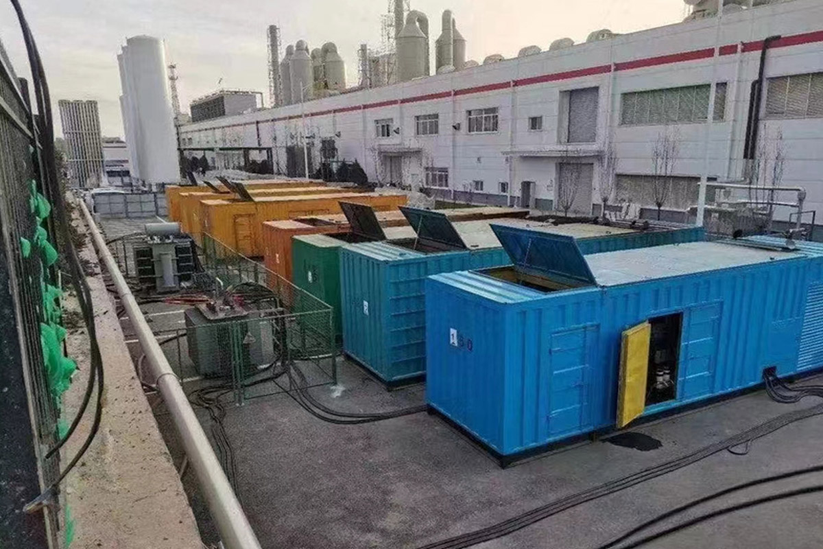 龙湖镇发电机租赁施工现场
